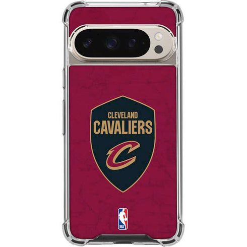 NBA Cleveland Cavaliers Distressed Pixel 9/9 Pro Clear Case